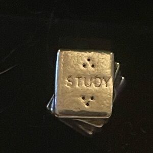 Pandora 'Study' Book Charm-925 sterling silver